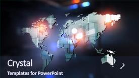  Presentation with networking - Audience pleasing presentation theme consisting of networking and modern technologies mixed backdrop and a ocean colored foreground