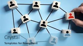  Presentation with social work - PPT theme consisting of networking-and-social-media-wood background and a  colored foreground