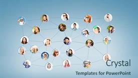  Presentation with networking - Audience pleasing slide deck consisting of networking concept - social network backdrop and a light blue colored foreground