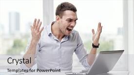  Presentation with angry people - Presentation design consisting of networking disaster - business people stress fail background and a light gray colored foreground