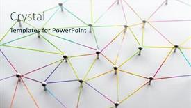  Presentation with blue orange white - PPT theme with networking-linking-entities-network-social background and a sky blue colored foreground