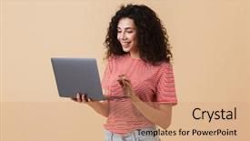  Presentation with amazing - Slide set with networking model - image of amazing pretty young background and a coral colored foreground