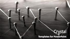  Presentation with wires - PPT layouts featuring networking social media internet communication background and a dark gray colored foreground