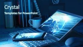  Presentation with mobile network lte networks 5g - Presentation design enhanced with networks and the internet global background and a navy blue colored foreground