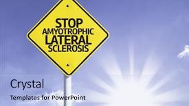  Presentation with sclerosis - PPT theme consisting of neurodegenerative disease - stop amyotrophic lateral sclerosis road background and a light blue colored foreground
