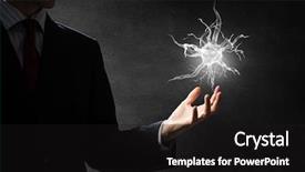  Presentation with nerve - Cool new PPT theme with nerves - close up of man hand backdrop and a black colored foreground