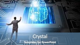  Presentation with cognitive - Amazing presentation theme having neuron system - cognitive computing concept as future backdrop and a  colored foreground