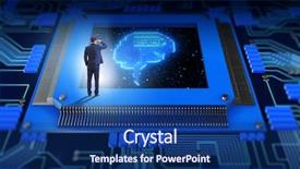  Presentation with neuron - Audience pleasing PPT theme consisting of neuron system - cognitive computing concept as future backdrop and a ocean colored foreground