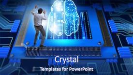  Presentation with cognitive - Slides enhanced with neuron system - cognitive computing concept as future background and a ocean colored foreground