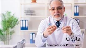  Presentation with aged - Slide deck enhanced with neurology examination - aged male doctor with hammer background and a lemonade colored foreground