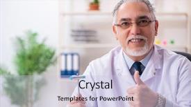  Presentation with aged - Beautiful PPT layouts featuring neurology examination - aged male doctor with hammer backdrop and a light blue colored foreground