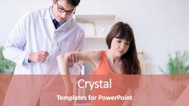  Presentation with metabolic doctor examining - Slide deck featuring neurology examination - doctor neurologist examining female patient background and a coral colored foreground