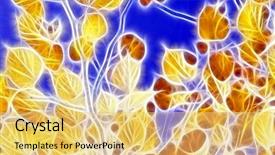  Presentation with fall leaves - Audience pleasing presentation theme consisting of neuron cell - fall leaves backdrop and a yellow colored foreground