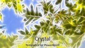  Presentation with fall leaves border - Presentation featuring neuron cell - fall leaves background and a yellow colored foreground