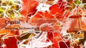  Presentation with fall leaves - Cool new presentation design with neuron cell - fall leaves backdrop and a red colored foreground