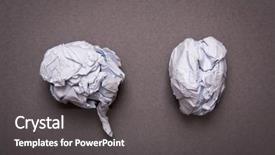  Presentation with medical brain - Amazing presentation having neuron cell - medical background crumpled paper brain backdrop and a dark gray colored foreground