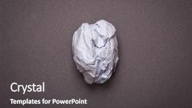  Presentation with medical brain - Presentation theme having neuron cell - medical background crumpled paper brain background and a dark gray colored foreground