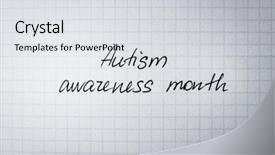  Presentation with autism awareness - Theme enhanced with neuropsychology - text autism awareness day written background and a light gray colored foreground