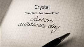  Presentation with autism awareness - PPT layouts enhanced with neuropsychology - text autism awareness day written background and a lemonade colored foreground