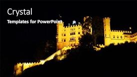  Presentation with bavaria - Cool new PPT theme with neuschwanstein castle bavaria germany europe backdrop and a black colored foreground