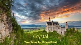  Presentation with alps - Presentation featuring neuschwanstein-castle-in-the-bavarian background and a tawny brown colored foreground