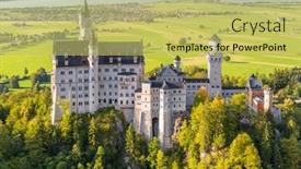  Presentation with alps - Amazing presentation theme having neuschwanstein-castle-in-the-bavarian backdrop and a yellow colored foreground