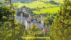  Presentation with alps - Beautiful presentation featuring neuschwanstein-castle-in-the-bavarian backdrop and a tawny brown colored foreground