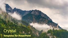  Presentation with alps - Presentation having neuschwanstein-castle-in-the-bavarian background and a tawny brown colored foreground