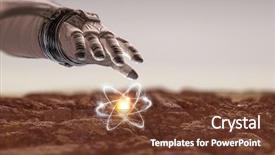  Presentation with astronomy - Amazing theme having neutrons - astronomy as science backdrop and a tawny brown colored foreground