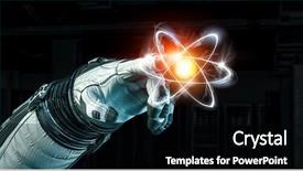  Presentation with astronomy - PPT theme with neutrons - astronomy as science background and a black colored foreground