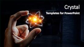  Presentation with science - Theme with neutrons - humankind and science background and a black colored foreground