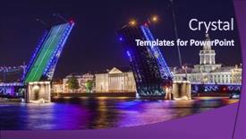  Presentation with russia - Audience pleasing PPT theme consisting of neva-river-and-open-palace backdrop and a navy blue colored foreground