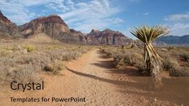  Presentation with nevada desert - Cool new slides with nevada desert - early morning light at red backdrop and a coral colored foreground