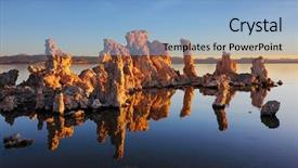 Presentation with nevada desert - Colorful slide deck enhanced with nevada desert - orange sunset on mono lake backdrop and a light blue colored foreground