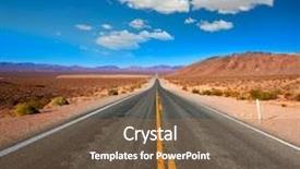  Presentation with death - Colorful presentation design enhanced with never ending road to death backdrop and a coral colored foreground