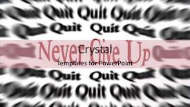  Presentation with currant black white and red - Theme featuring never give up - closeup detail of black background and a  colored foreground