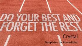  Presentation with give - Slide set enhanced with never give up - do your best and forget background and a red colored foreground