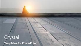  Presentation with give - Slide set featuring never-give-up-with-faith background and a gray colored foreground