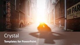  Presentation with faith - Slide deck enhanced with never-give-up-with-faith background and a violet colored foreground