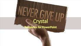  Presentation with give - Presentation having never give up background and a  colored foreground