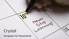  Presentation with lifelong learning - Cool new PPT layouts with never stop learning backdrop and a white colored foreground