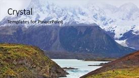  Presentation with mountain snow - Amazing PPT layouts having neverland patagonia snow-capped mountains of the national park torres del paine icy emerald water of the mountain river flows between hills backdrop and a light blue colored foreground