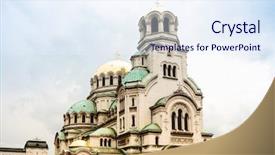  Presentation with bulgarian history - Cool new slide deck with nevsky cathedral is a bulgarian backdrop and a sky blue colored foreground