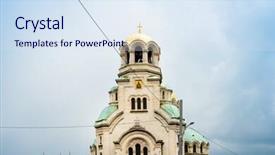  Presentation with bulgarian history - Amazing slide set having nevsky cathedral is a bulgarian backdrop and a sky blue colored foreground