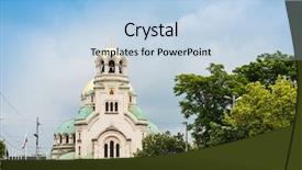  Presentation with bulgarian - Slide set with nevsky cathedral is a bulgarian background and a light blue colored foreground