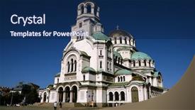  Presentation with history byzantine - Presentation with nevsky cathedral is a bulgarian background and a navy blue colored foreground