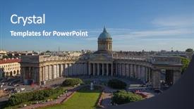  Presentation with st petersburg russia landmarks - Amazing slides having prospects - kazan cathedral on nevsky prospect backdrop and a teal colored foreground