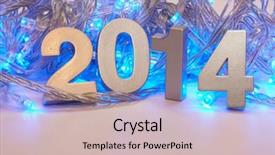  Presentation with january - Beautiful PPT theme featuring new 2014 year backdrop and a soft green colored foreground