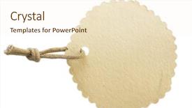  Presentation with vintage - Cool new slides with new address - vintage tag isolated backdrop and a cream colored foreground