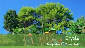  Presentation with amusement park - Amazing presentation having new age - children s playground backdrop and a tawny brown colored foreground